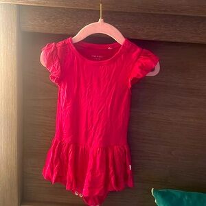Posh Peanut Skirted Bodysuit Hot Pink